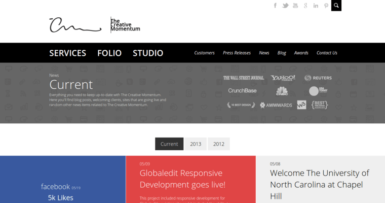 News page of #3 Top SEO Web Design Company: The Creative Momentum