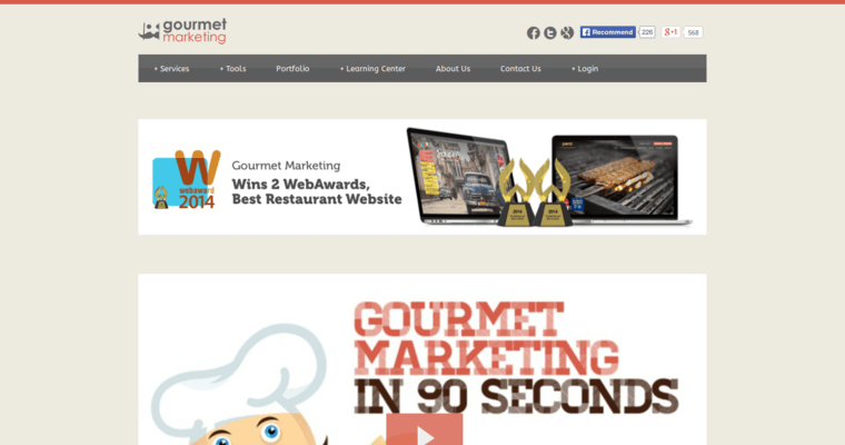 Home Page of Top Web Design Firms in New York: Gourmet Marketing