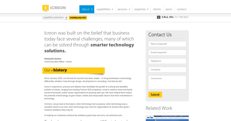 Story Page of Top Web Design Firms in New York: Icreon