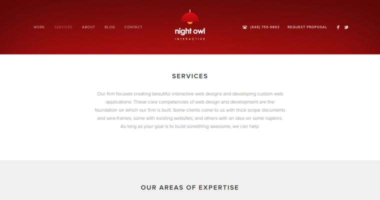 Service Page of Top Web Design Firms in New York: Night Owl Interactive