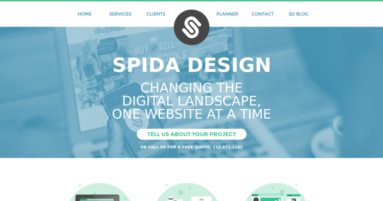Home Page of Top Web Design Firms in New York: Spida Design