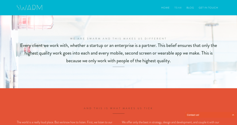 Team Page of Top Web Design Firms in New York: Swarm