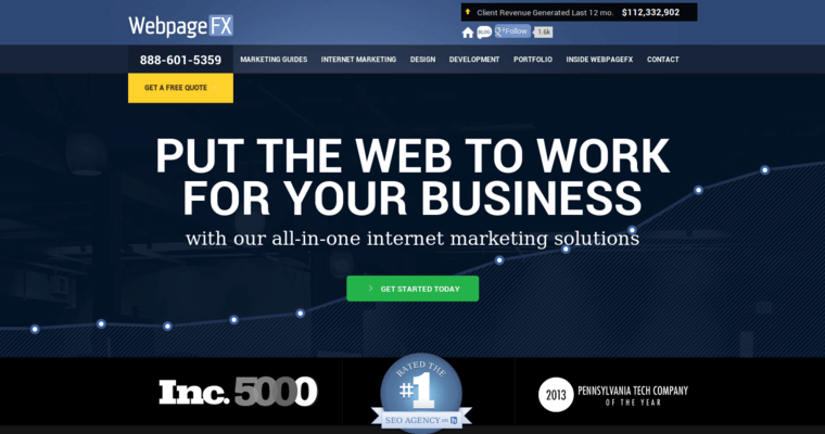 Home Page of Top Web Design Firms in Pennsylvania: WebpageFX