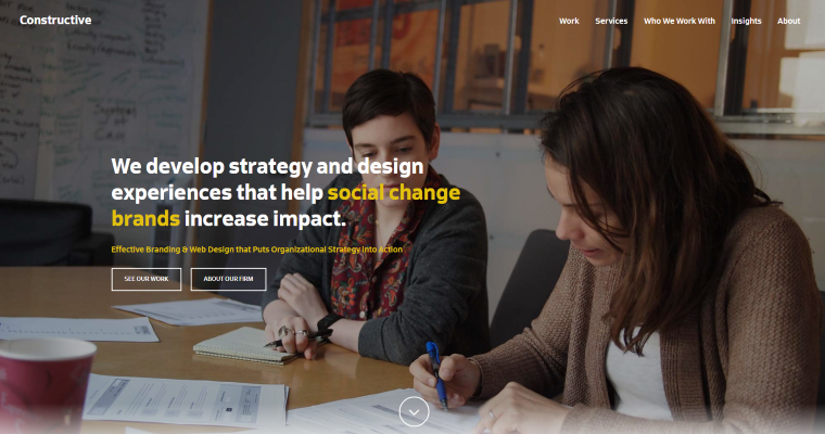 Home page of #13 Best Web Development Company: Constructive