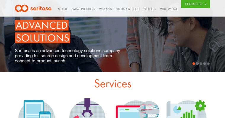 Home page of #8 Top iPad App Development Firm: Saritasa