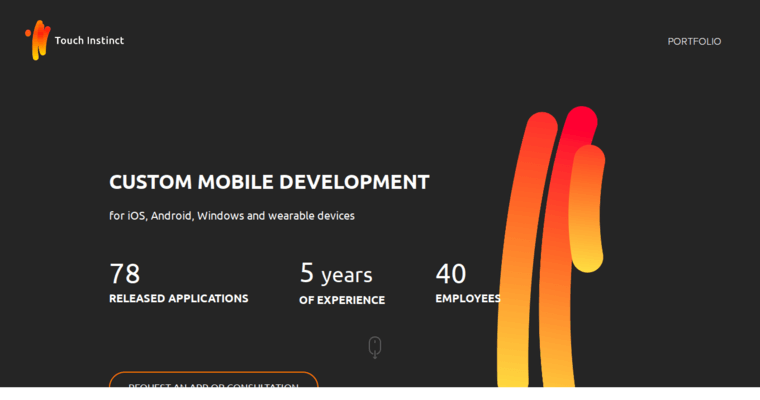 Home page of #8 Leading Wearable App Development Agency: Touch Instinct