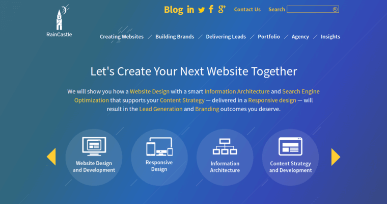 Websites page of #9 Leading Boston Web Development Business: Rain Castle