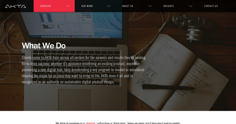 Service page of #4 Leading Chicago Website Design Firm: Akta