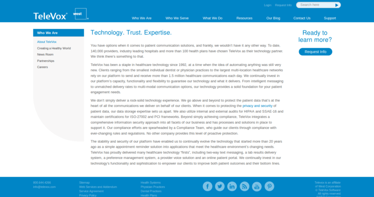 About page of #3 Best Dental Web Design Agency: Televox