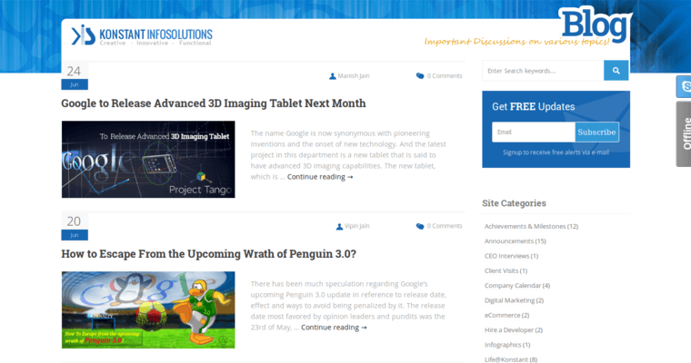 Blog page of #6 Top Drupal Website Design Company: Konstant Infosolutions