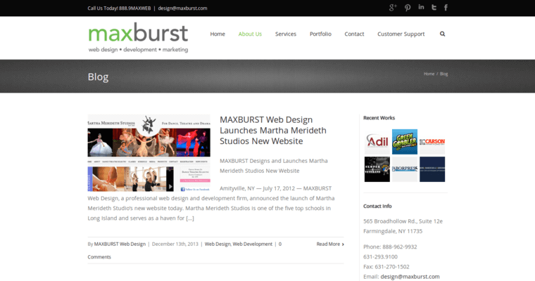 Blog page of #2 Leading Drupal Web Design Firm: Maxburst