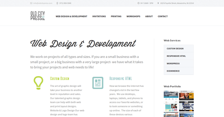 Development page of #3 Leading Drupal Web Design Company: Old City Press