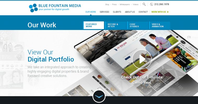 Folio page of #1 Top Drupal Web Development Firm: Blue Fountain Media