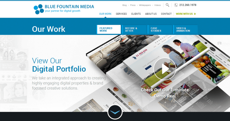Folio page of #2 Best eCommerce Web Design Firm: Blue Fountain Media