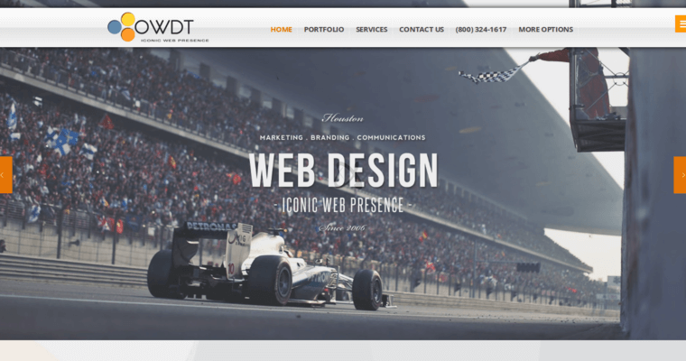 Home page of #3 Top Houston Web Design Firm: OWDT