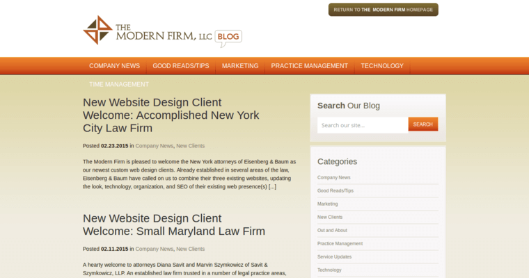 Blog page of #6 Leading Law Web Design Business: The Modern Firm