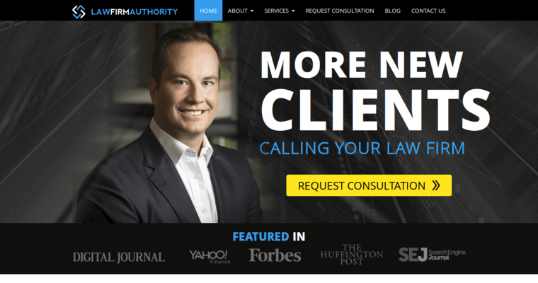 Home page of #8 Best Law Web Development Firm: Law Firm Authority