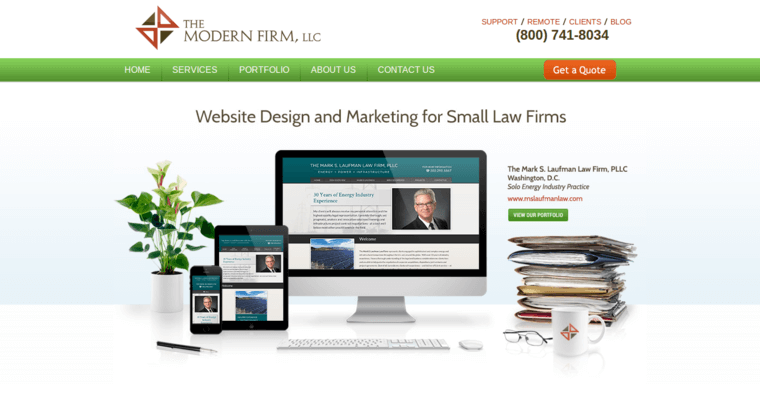 Home page of #7 Best Law Web Development Agency: The Modern Firm