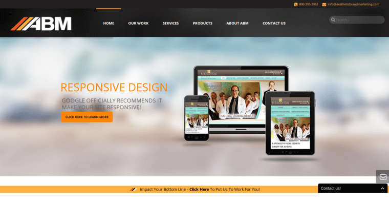 Home page of #7 Best Medical Web Development Company: Aesthetic Brand Marketing