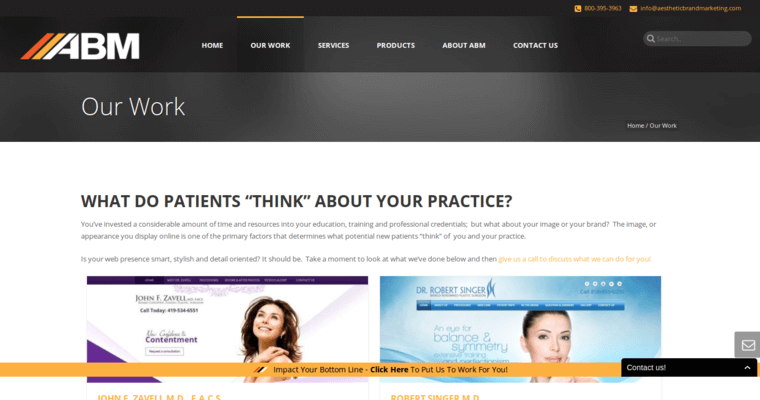 Work page of #7 Top Medical Web Development Company: Aesthetic Brand Marketing