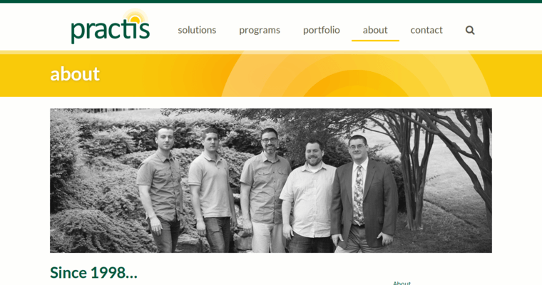 About page of #6 Top Medical Web Development Company: Practis Inc