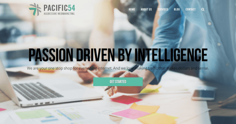 Home page of #7 Top Miami Web Design Agency: Pacific 54