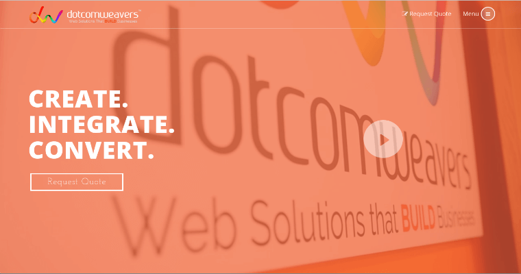 Home page of #6 Leading NYC Website Design Company: Dotcomweavers