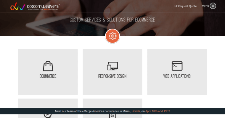 Services page of #6 Best NYC Web Development Business: Dotcomweavers
