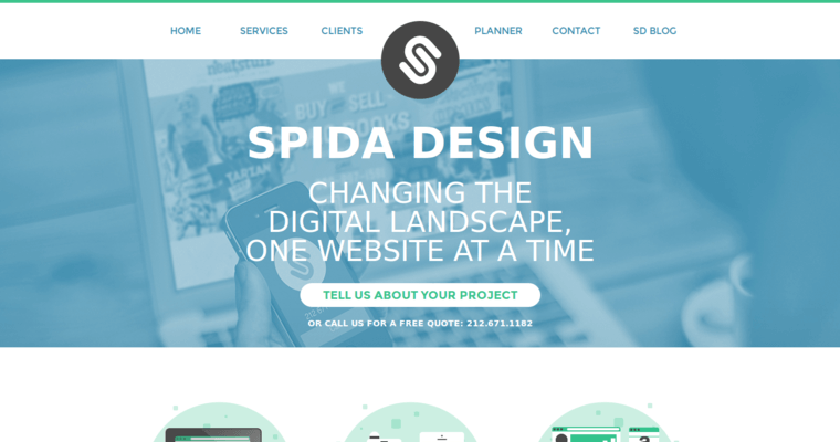 Home page of #10 Top New York Website Development Business: Spida Design