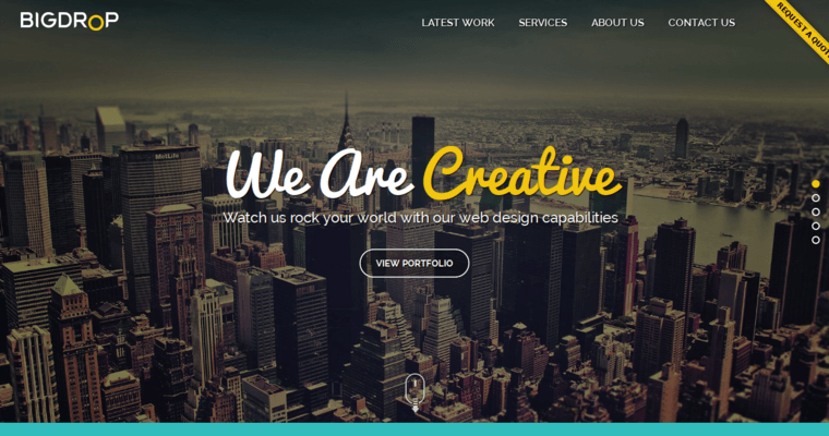 Home page of #1 Best New York Web Development Agency: Big Drop Inc