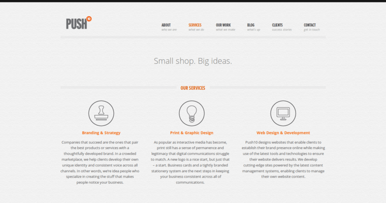 Service page of #6 Best Philadelphia Website Design Agency: Push10