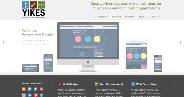 Home page of #9 Top Philadelphia Web Design Company: Yikes