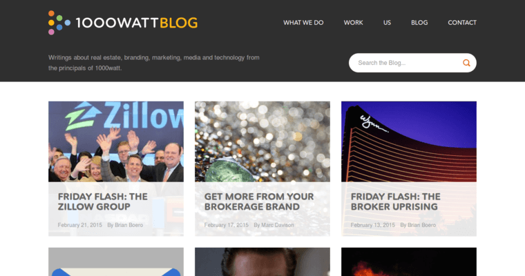 Blog page of #7 Top Real Estate Web Development Firm: 1000 Watt