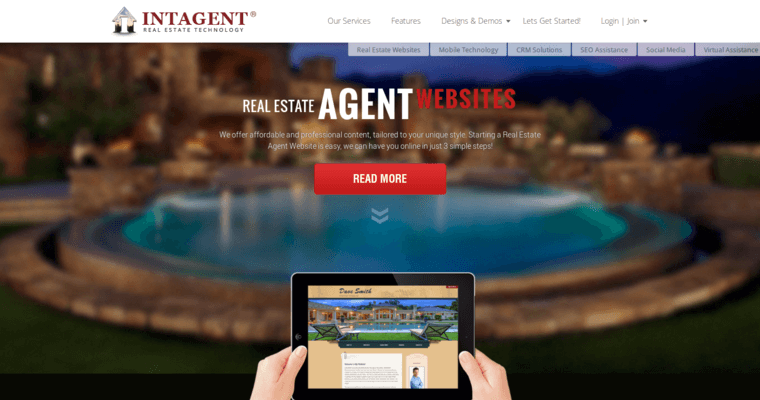 Service page of #12 Top Real Estate Web Development Agency: Intagent