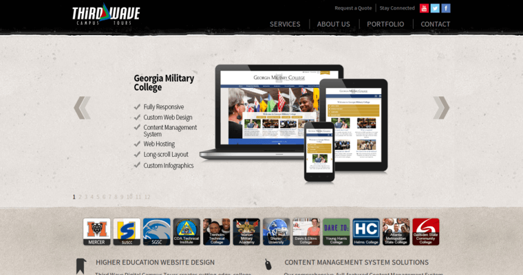 Home page of #10 Top School Company: Third Wave Campus Tours