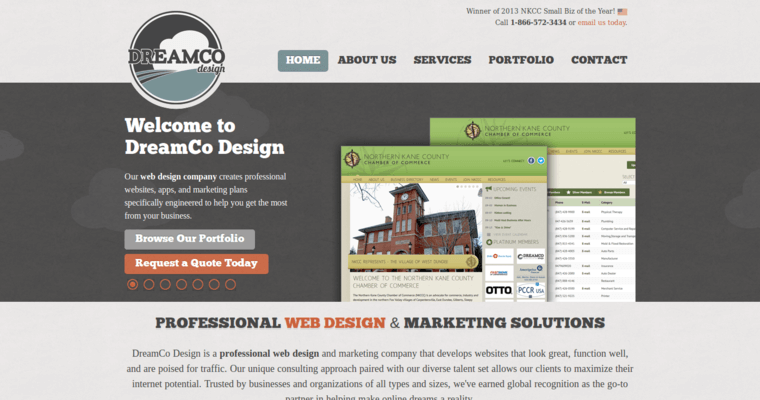 Home page of #8 Leading School Business: DreamCo Design