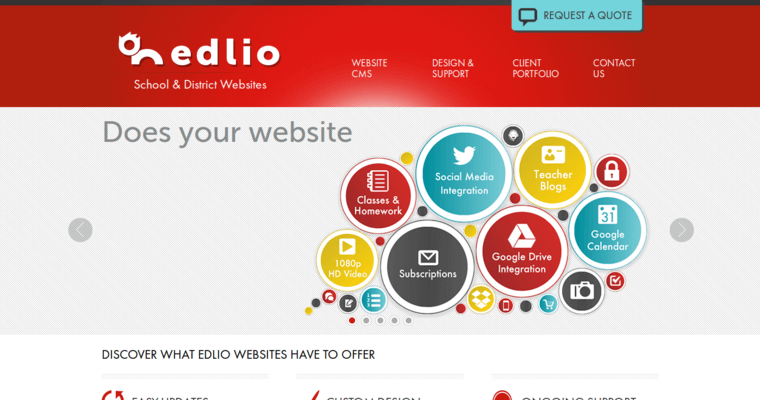 Home page of #6 Top School Web Development Company: Edlio