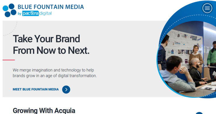 Home page of #1 Best Seattle Web Design Business: Blue Fountain Media