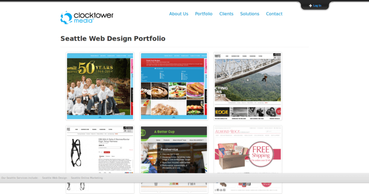 Folio page of #6 Top Seattle Web Design Company: Clocktower Media