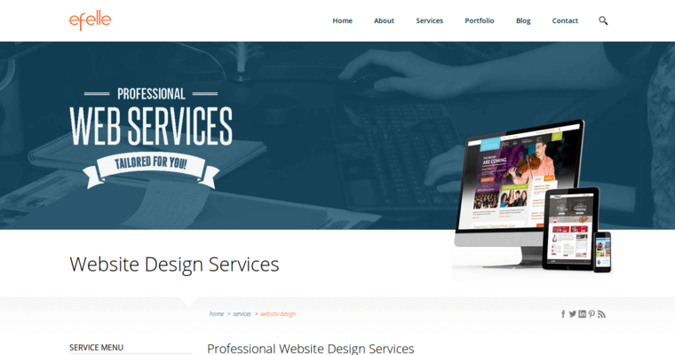 Service page of #7 Top Seattle Web Design Company: Efelle Creative