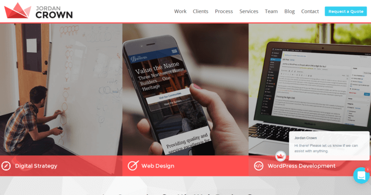 Home page of #10 Best Seattle Web Development Firm: Jordan Crown