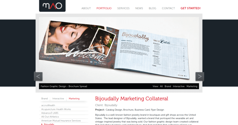 Folio page of #8 Top Seattle Web Design Agency: maoStudios