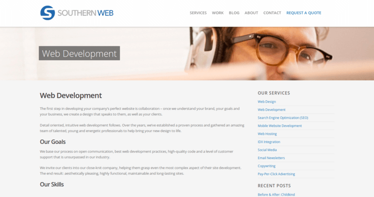 Development page of #10 Best SEO Website Design Firm: Southern Web Group