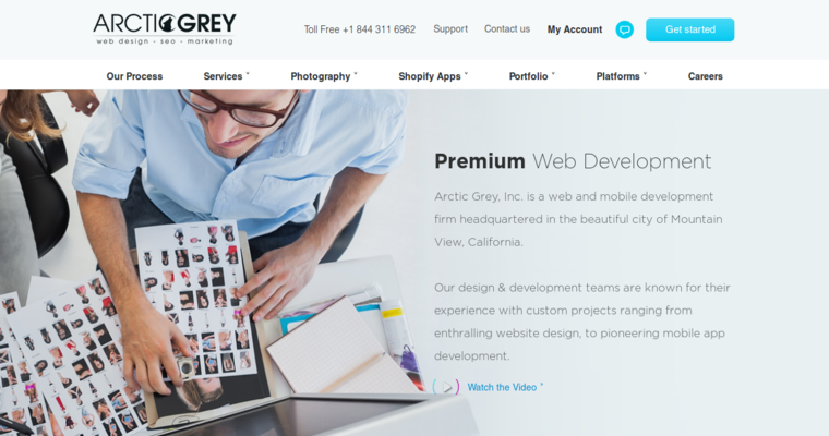 Home page of #2 Top SEO Website Development Business: Arctic Grey Inc