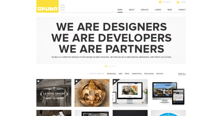 Home page of #4 Top Small Business Website Design Firm: Skuba Design