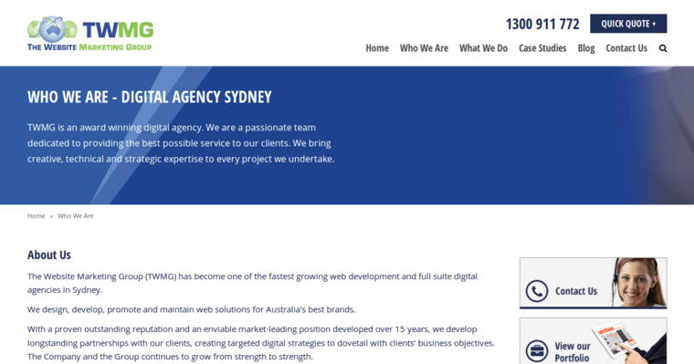 Who page of #8 Best Sydney Web Design Agency: The Website Marketing Group 