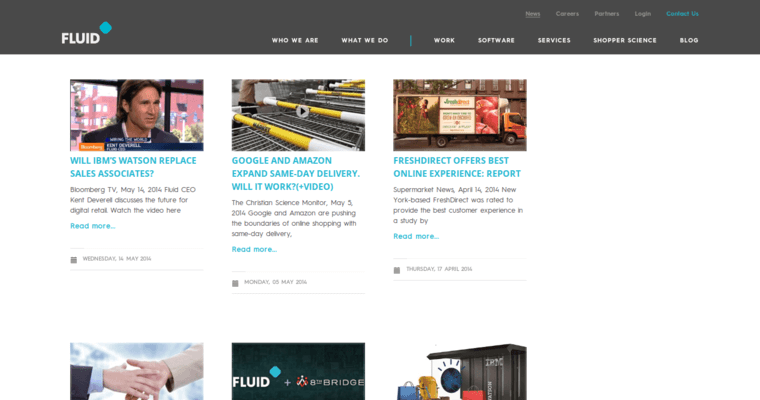 News page of #4 Best Web Developer: Fluid