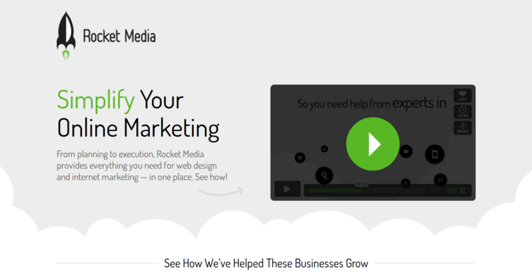Service Page of Top Web Design Firms in Arizona: Rocket Media