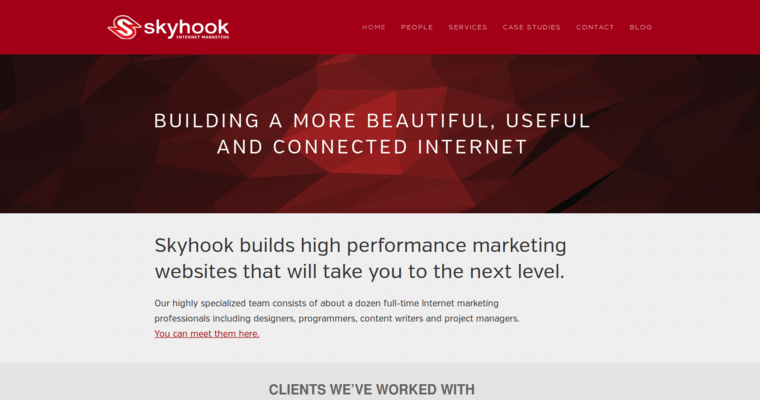 Home Page of Top Web Design Firms in Arizona: Skyhook