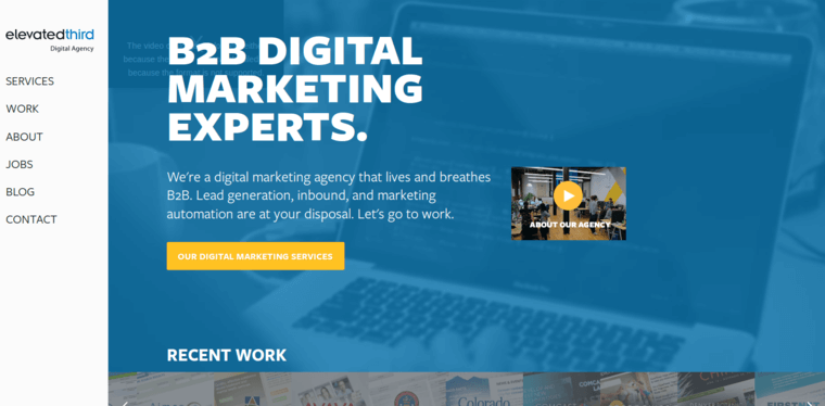 Home Page of Top Web Design Firms in Colorado: Elevated Third